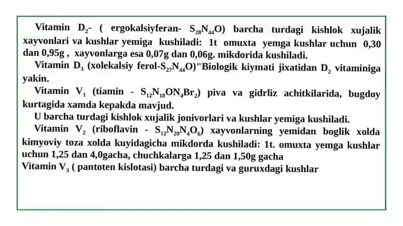 Omuxta yem tarkibiga mineral xom ashyolar va mikroelemetlarni aralashtirish 4