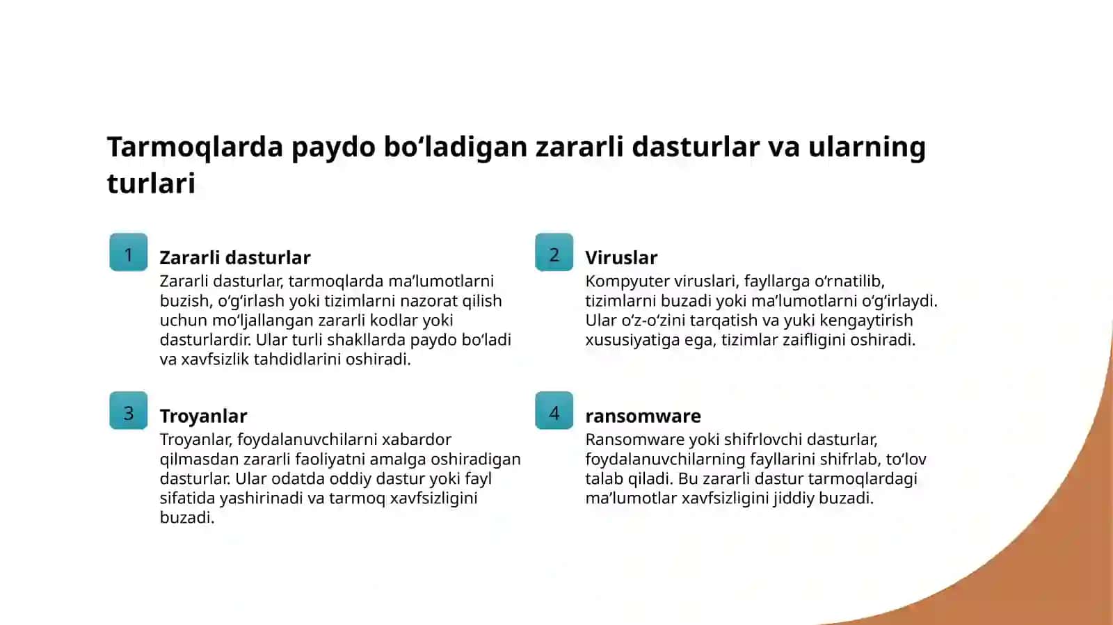 Kompyuter tarmoqlari xavfsizligi muammolari 4