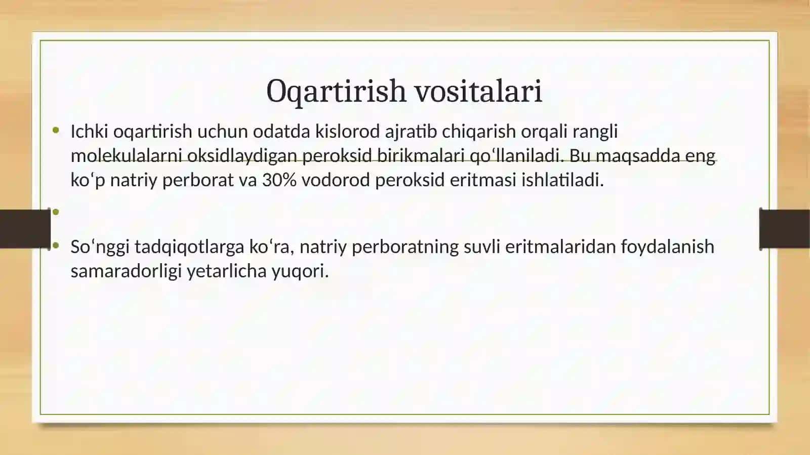 Oqartirish va restavratsiya 4