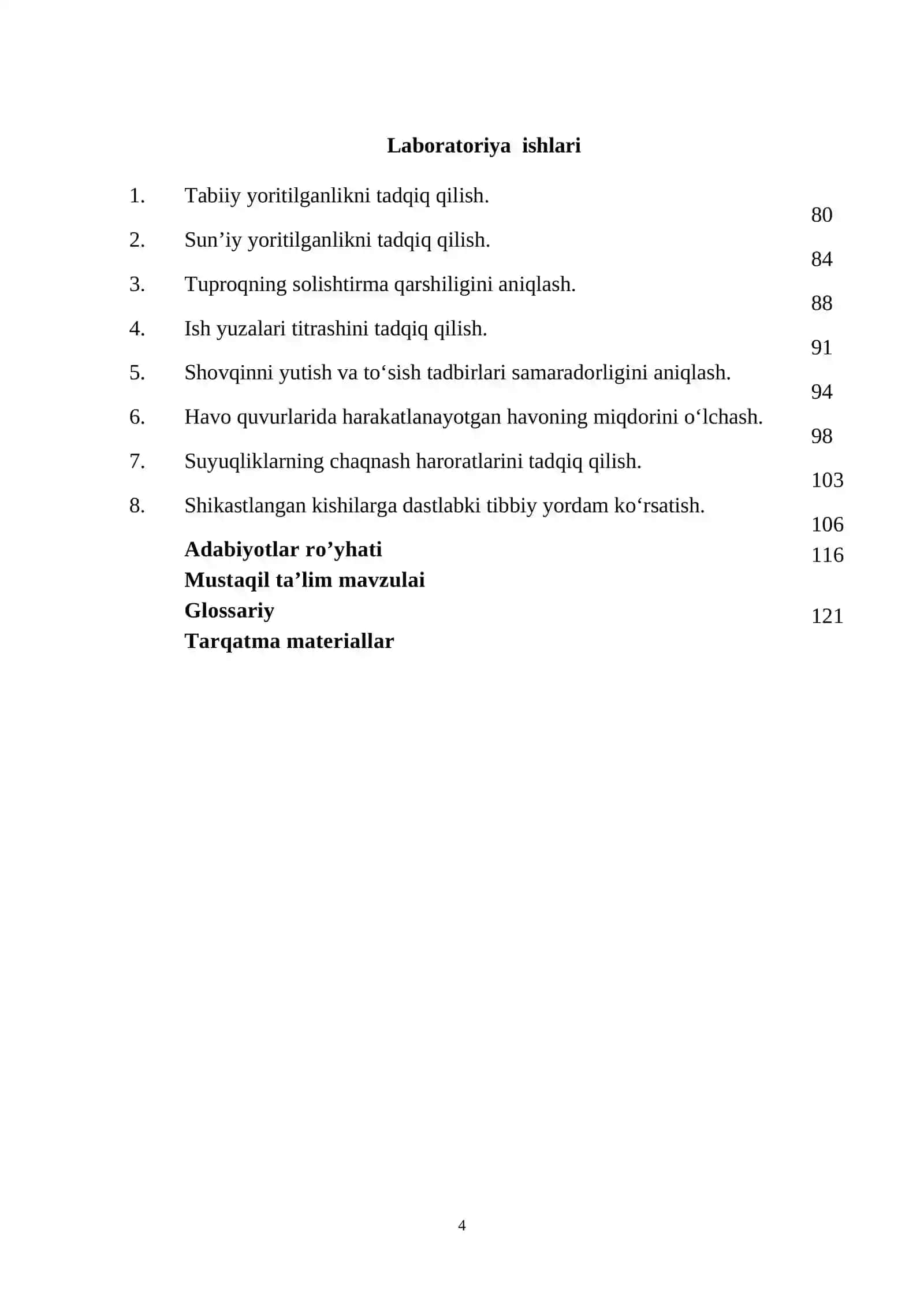 Hayot faoliyati xavfsizligi 4