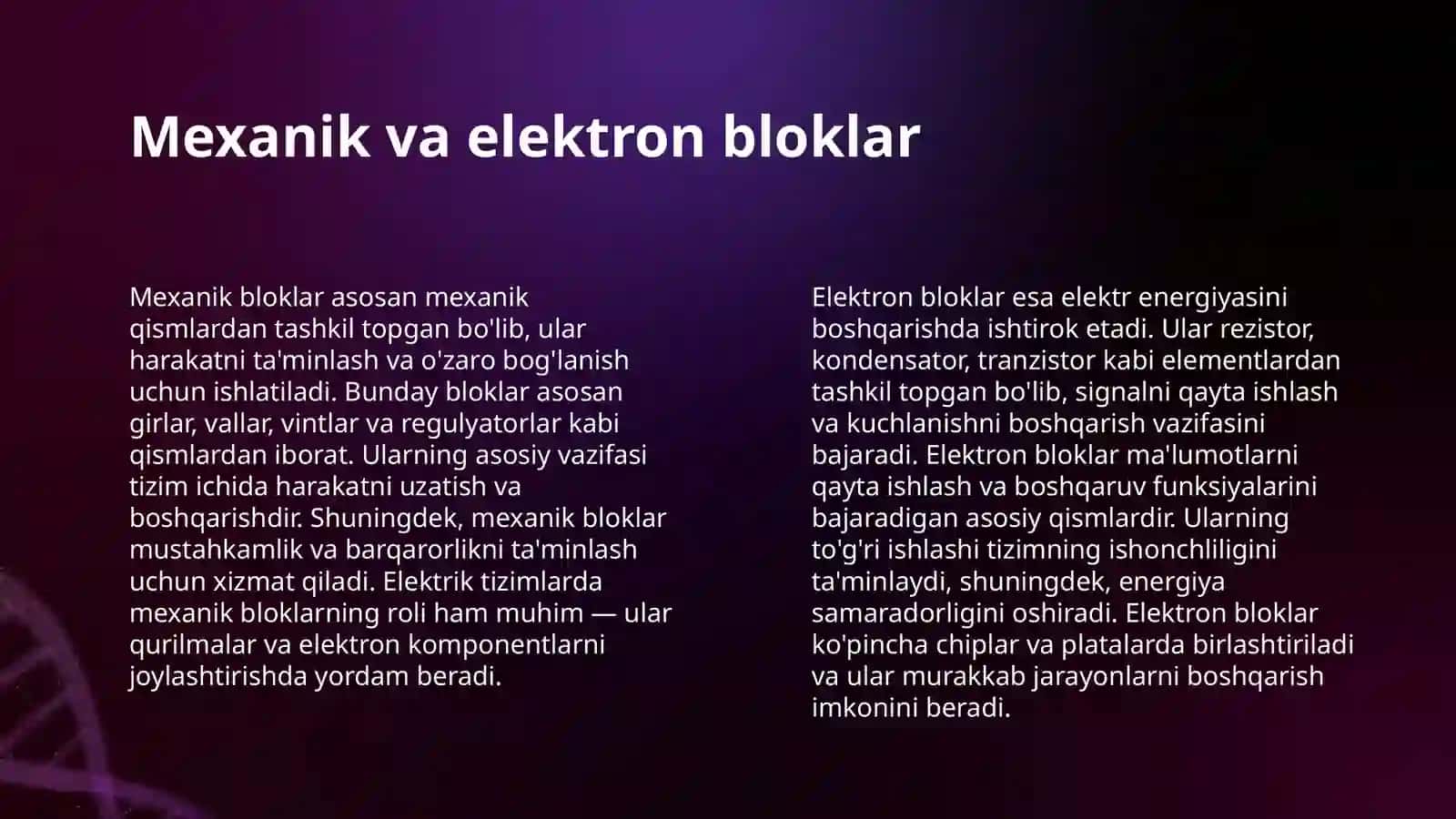 ELEKTR SXEMALAR, STANDART VA UZATMALI DETALLAR CHIZMALARI 4