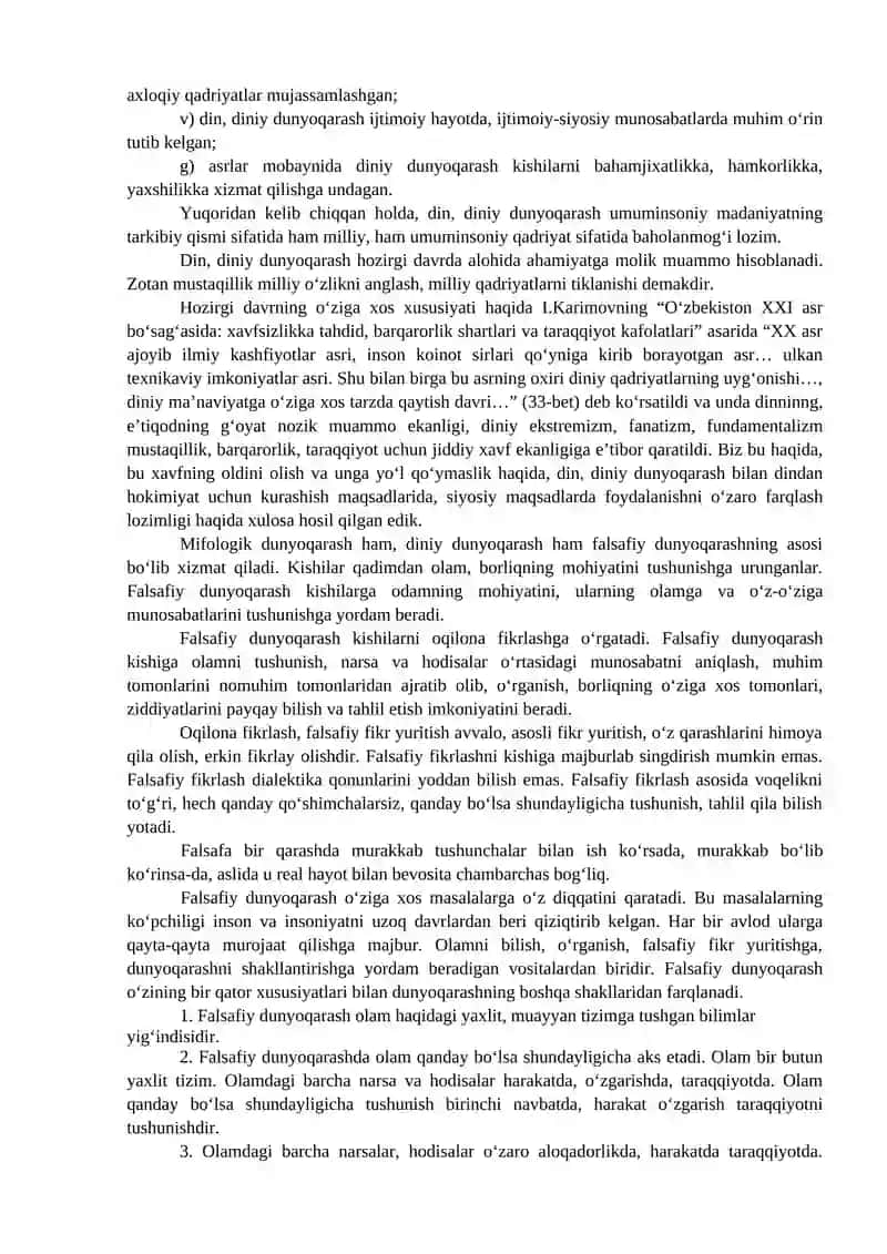 Falsafa fanining predmeti, mazmuni va jamiyatdagi roli 4