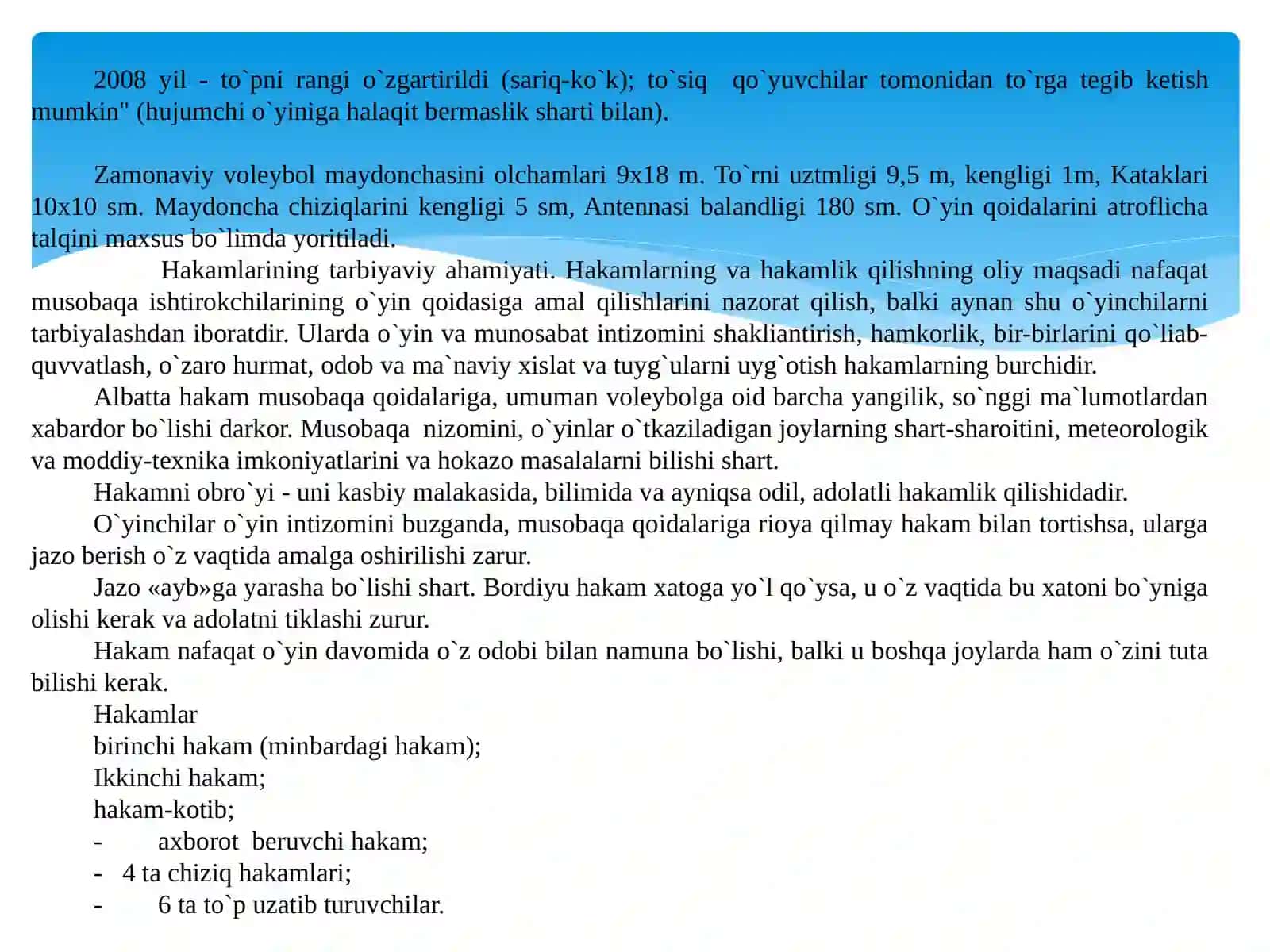Voleybolo’yini qoidalari 4