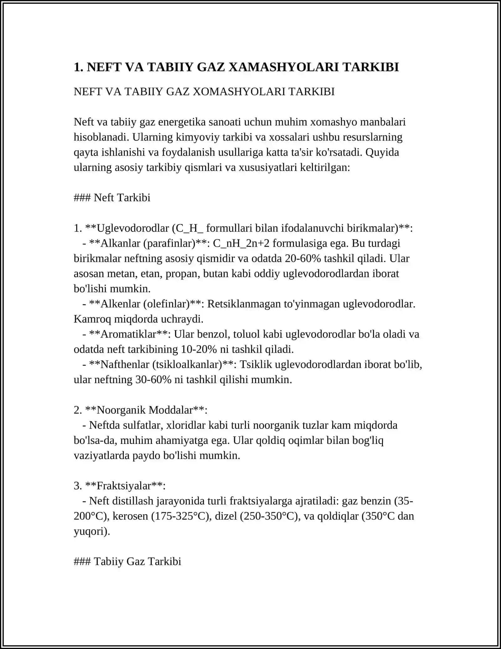 NEFT VA TABIIY GAZ XAMASHYOLARINI QAYTA ISHLASHDA OKSIDLASH JARAYONLARI 4