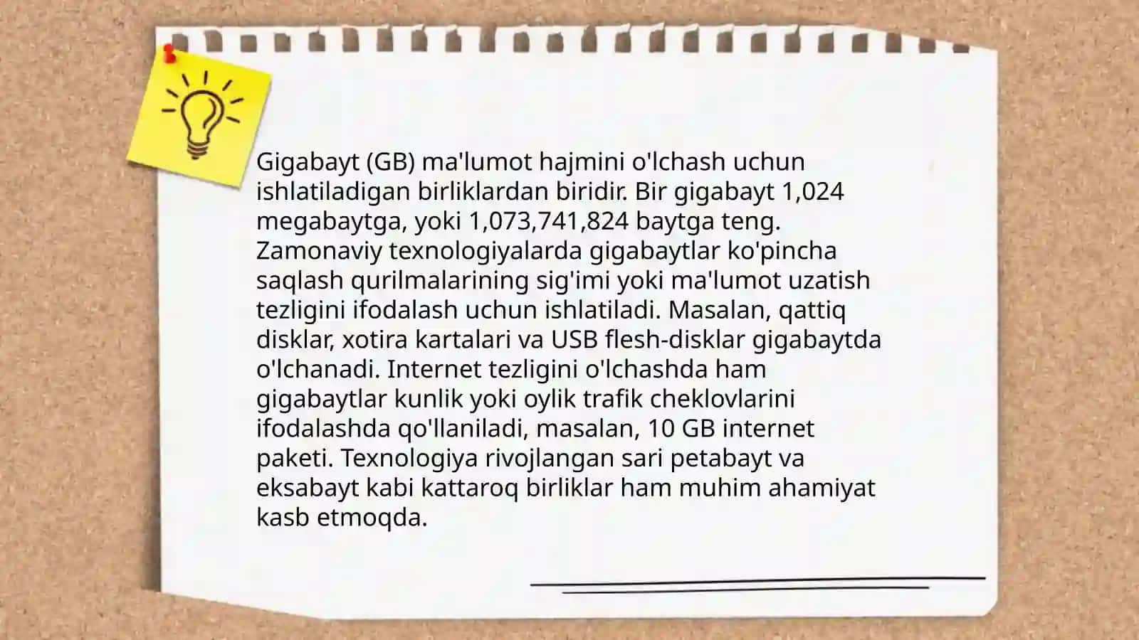 Megabayt megabayt internetdagi malumotlar hajmi 4
