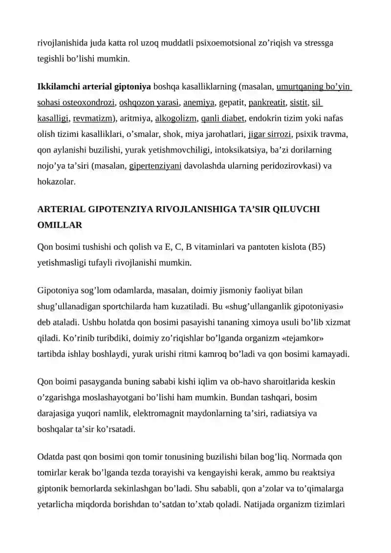 O'TKIR GIPOTONIYA HOLATLARIDA QO'LLANILADIGAN DORI VOSITALAMI RATSIONAL BUYURISHGA KLINIK FARMAKOLOGIK YONDOSHUV 4