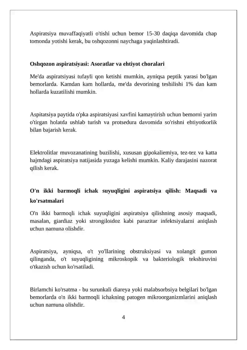 Oshqozon va o'n ikki barmoqli ichakdan suyuqlik yig'ish 4