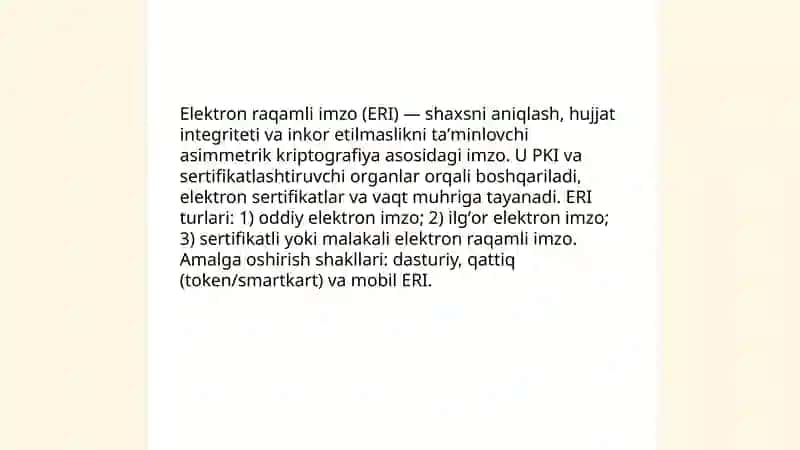 Elektron tijorat tizimlari va elektron raqamli imzo 4
