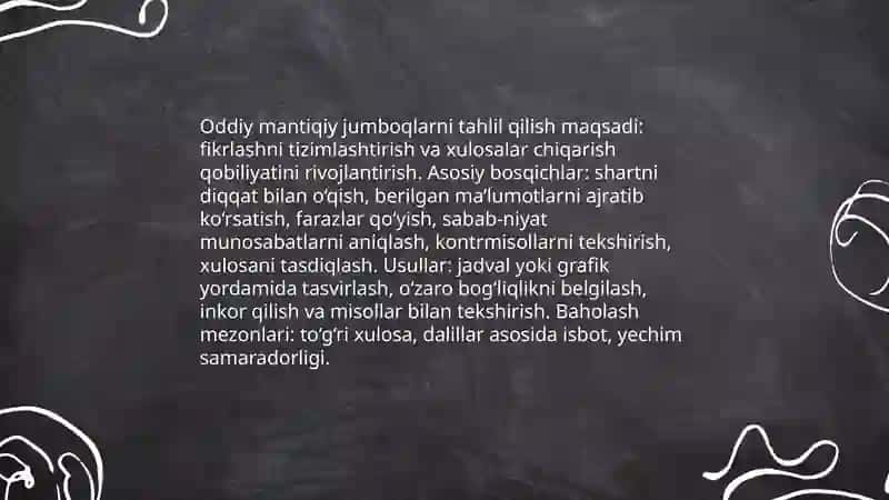 Qiziqarli, jumboqli elementar masalalarni yechishga o'rgatish 4