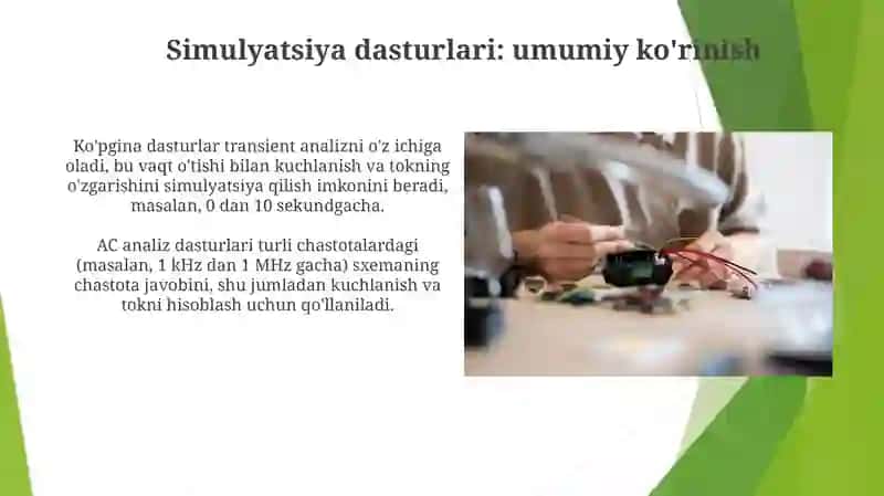 Elektr zanjirlarini simulyatsiya qilish 4