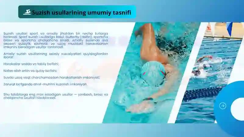 Amaliy suzishda qoʻllaniladigan suzish usullari 4
