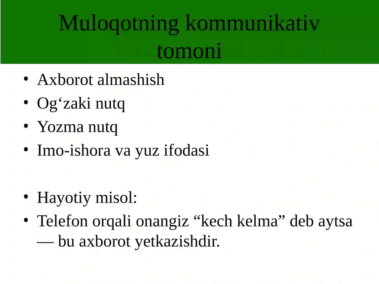 Muloqot 4