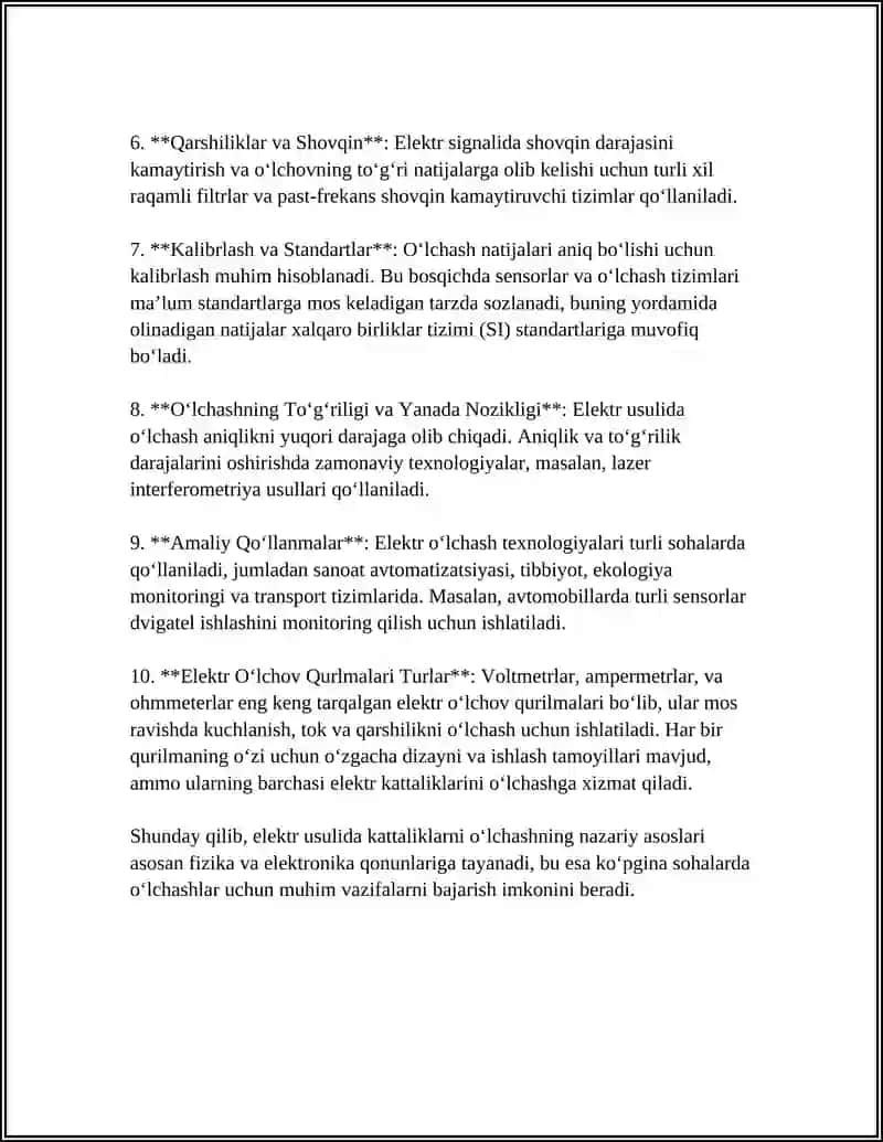 NOELEKTER KATTALIKLARNI ELEKTR USULIDA OʻLCHASH 4