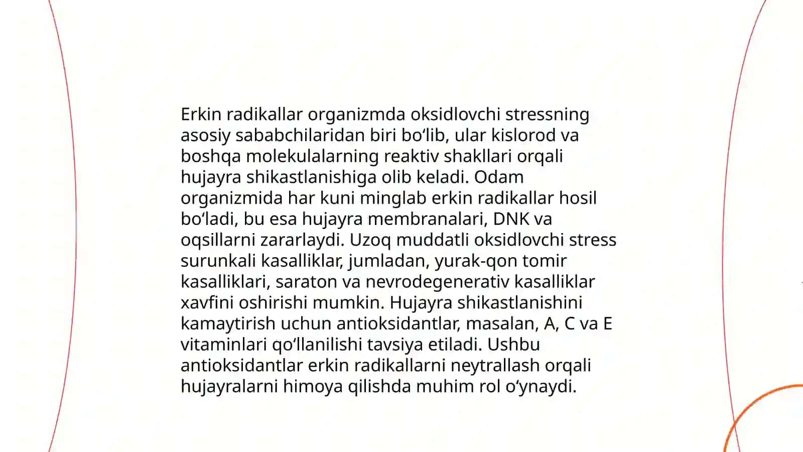 Lipidlarni peroksidlanishi va hujayra shikastlanishi patogenezidagi ahamiyati 4
