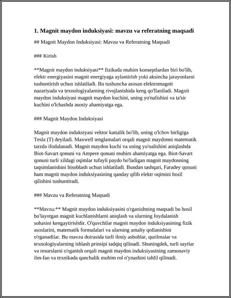 MAGNIT MAYDON INDUKSIYASI MAVZUSIDA 14 BETLI REFERAT 4