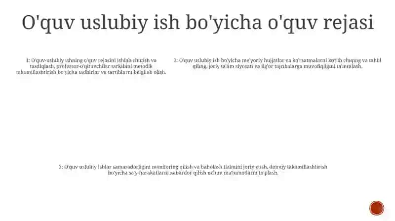 Pedagogika Kollejida Amalga Oshiradigan O'Quv Metodik Ishlarni O'Ganish Reja Va Bayonomalar Bilan Tanishish Hamda Tahlil Qilish 4