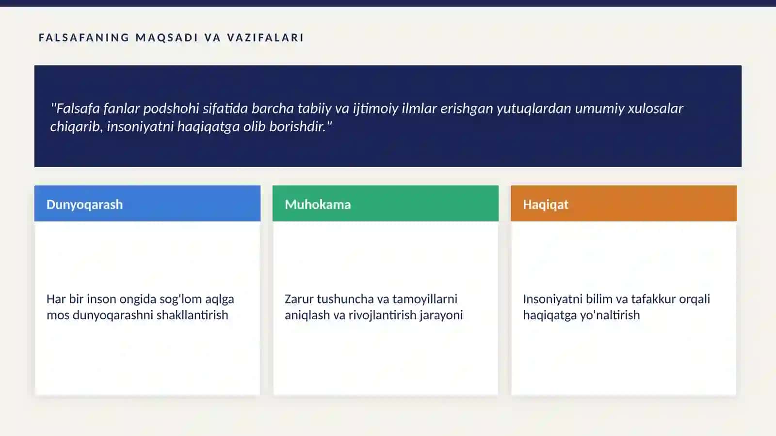 FALSAFANING MOHIYATI VA JAMIYAT TARAQQIYOTIDAGI ROLI 4