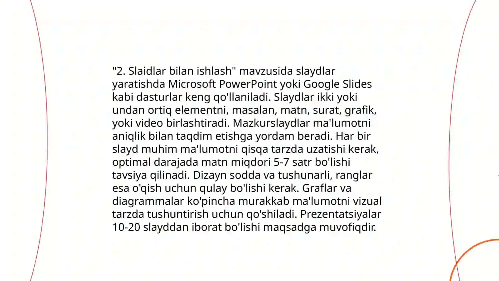 Ms Power Pointda o’rgatuvchi-interaktiv taqdimotlar yaratish.Ms Power Pointda giperssilkalar o’rnatish 4