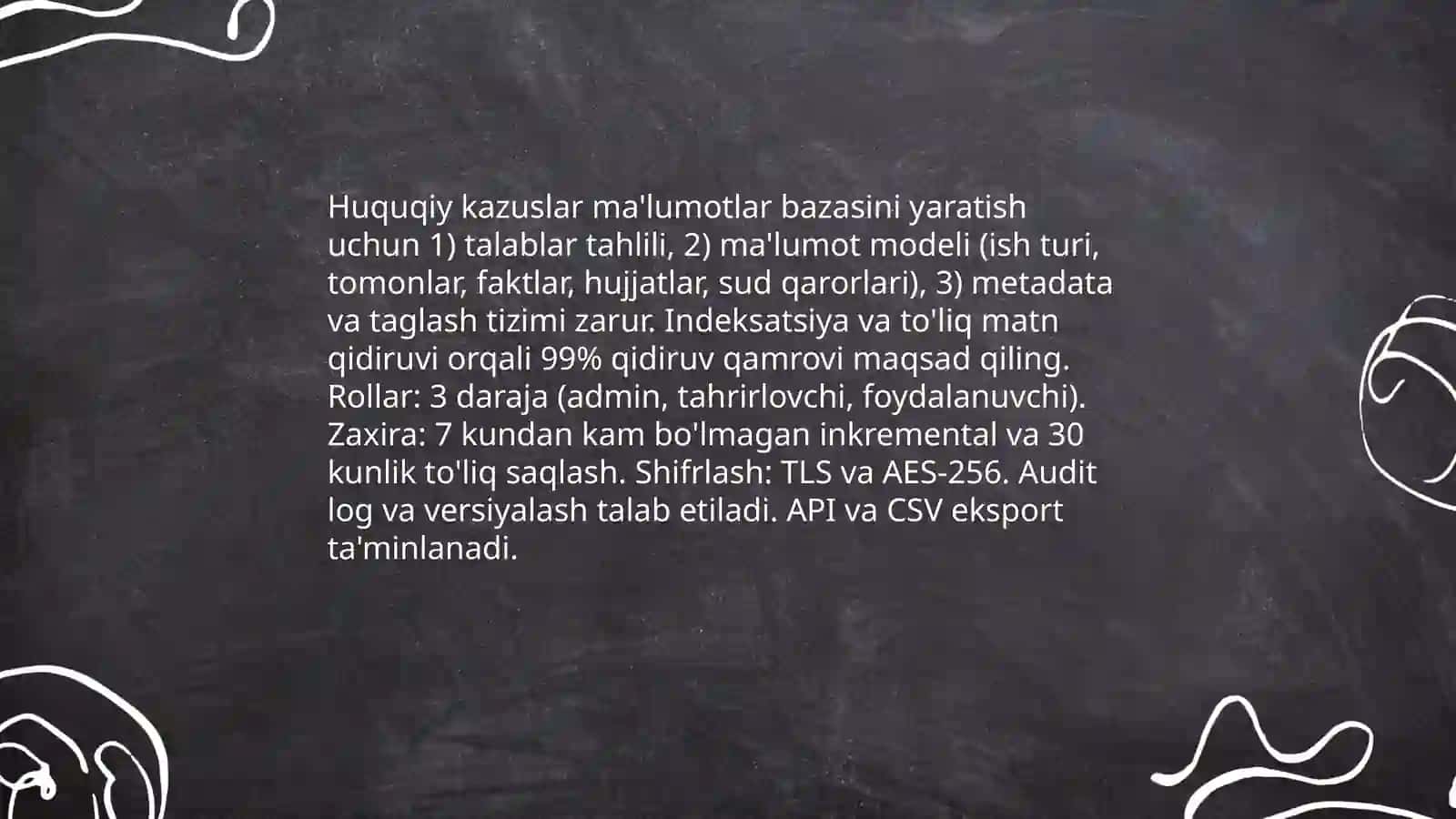 Kazuslarni to'plash va tasniflash metodologiyasi 4