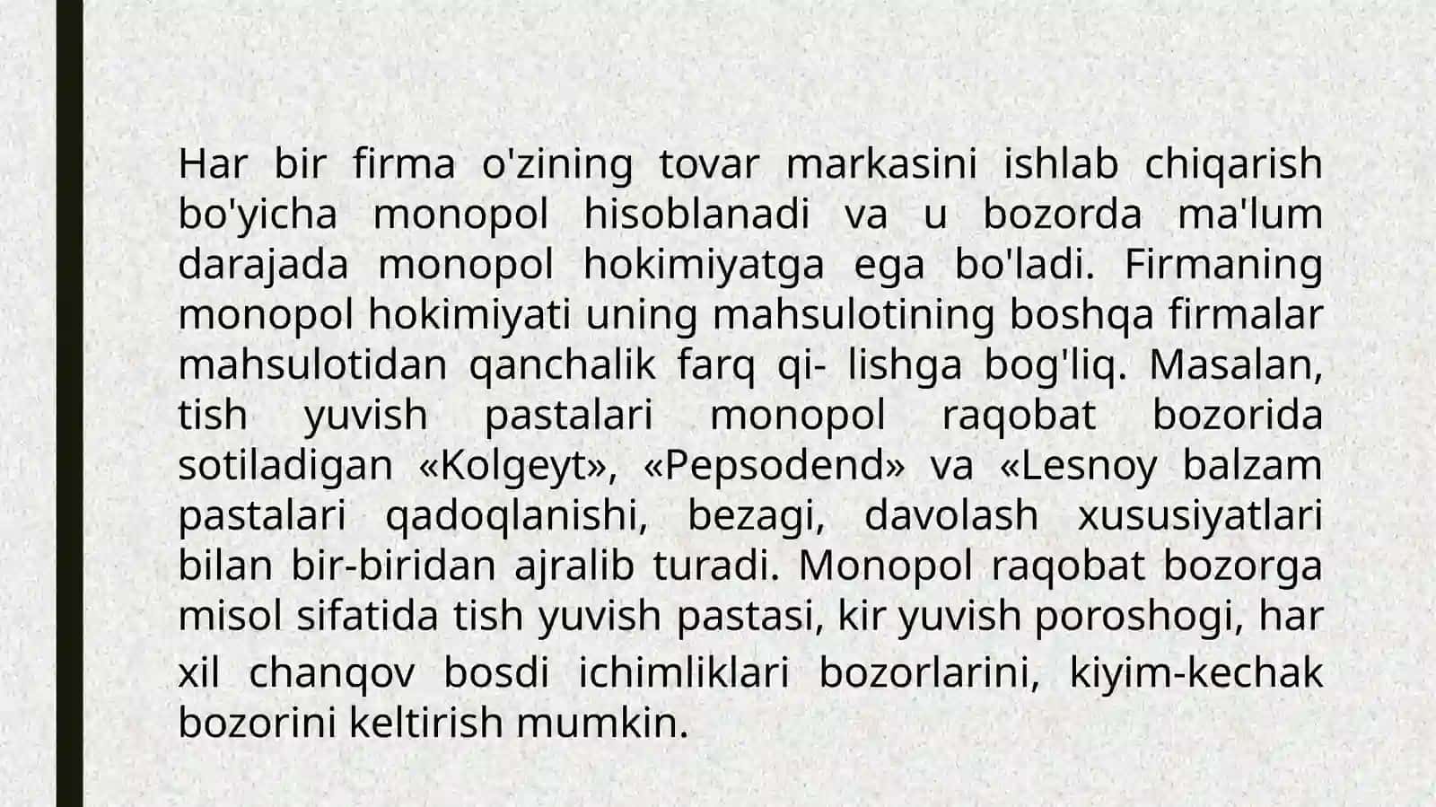 monopolistic raqobatlashgan bozor 4