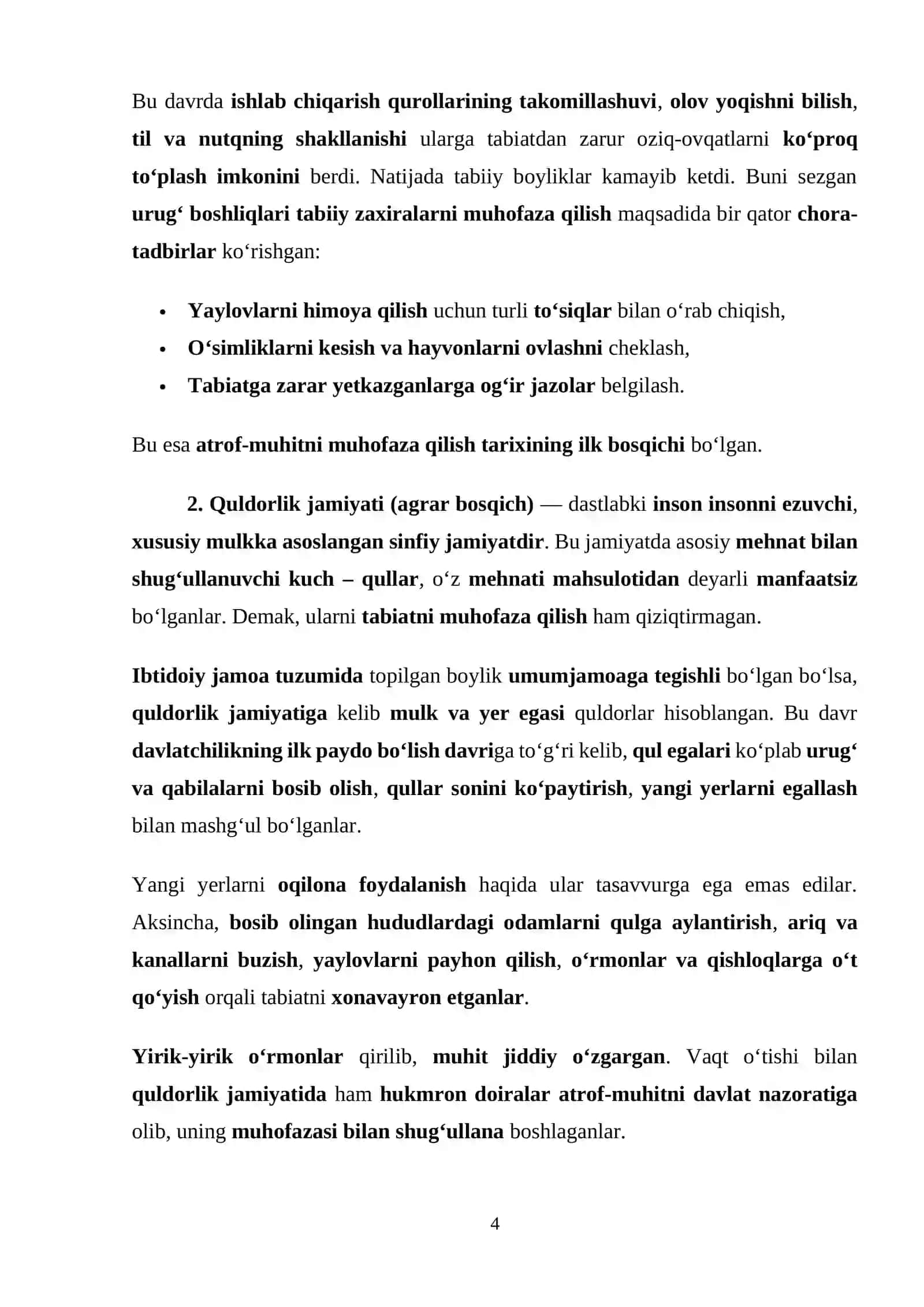 Tabiat va jamiyat o‘rtasidagi o‘zaro munosabatlar 4