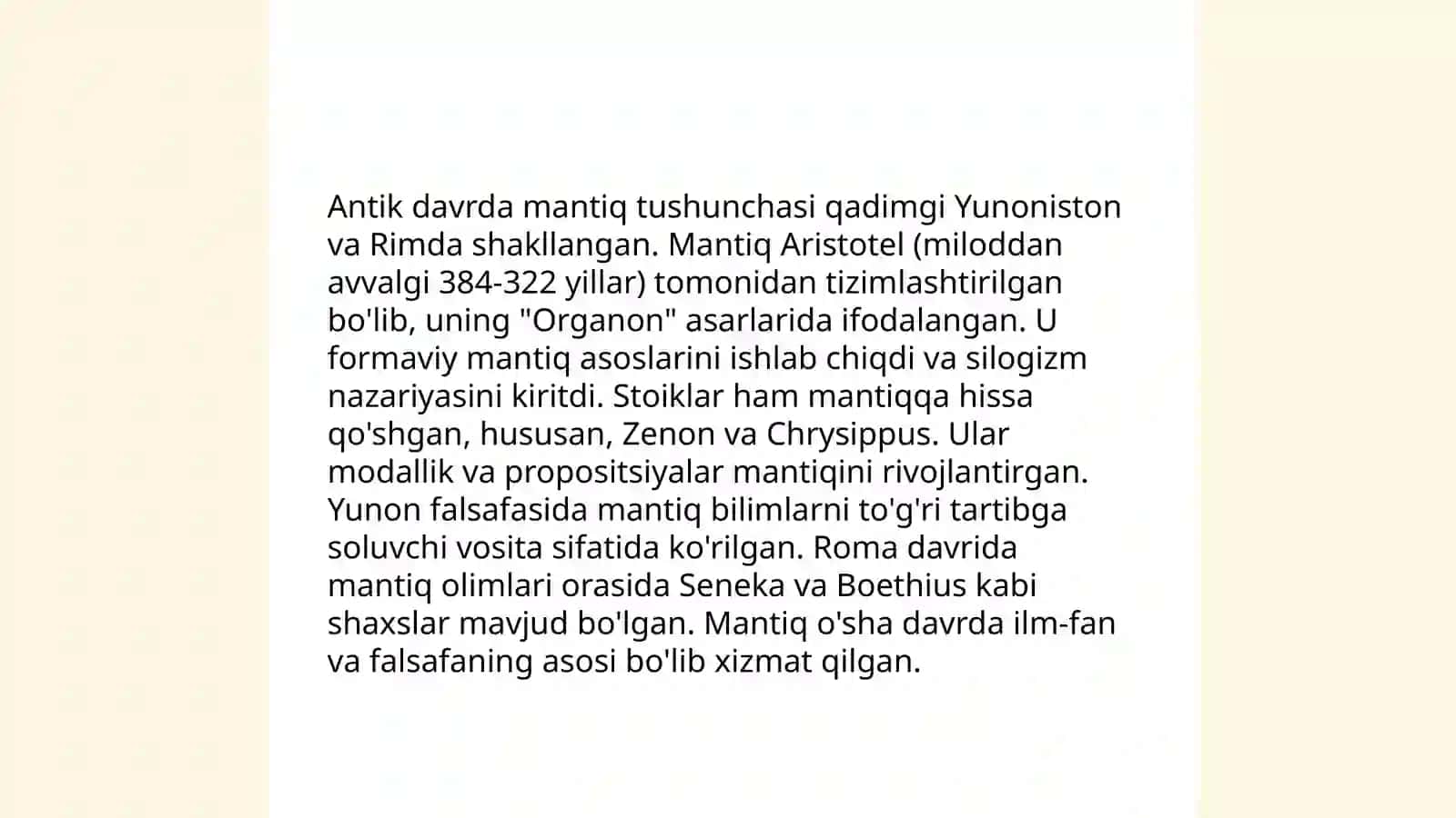 Qadimgi dunyo falsafasi va mantiq ilmining shakllanishi 4