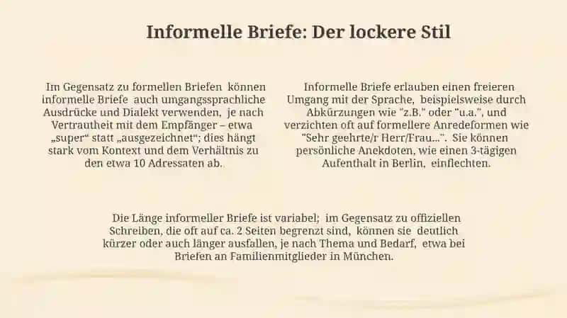 Offiziele und unoffiziele Briefe schreiben 4