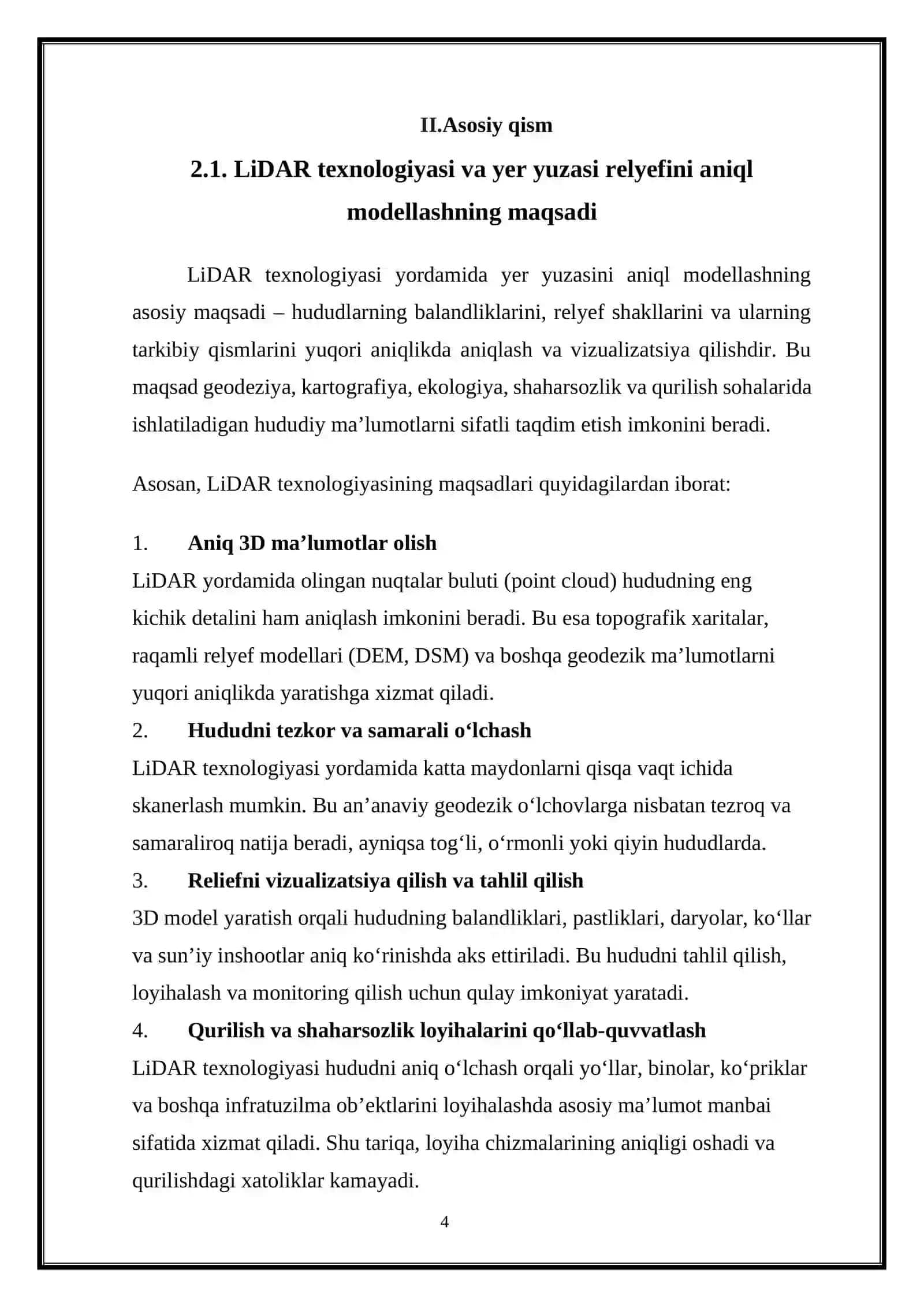 LiDAR texnologiyasi va yer yuzasi relyefini aniq modellash 4