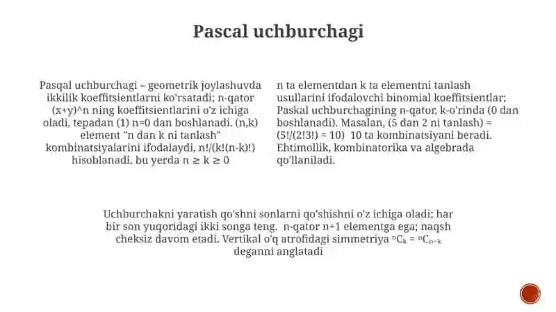 Binomial koeffisientlar 4