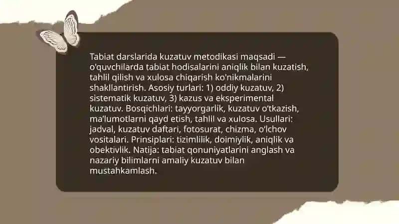 Tabiat bilan tanishtirish metodlari haqida tushuncha 4