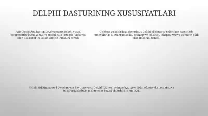 Delphi Dasturlash Muhiti 4