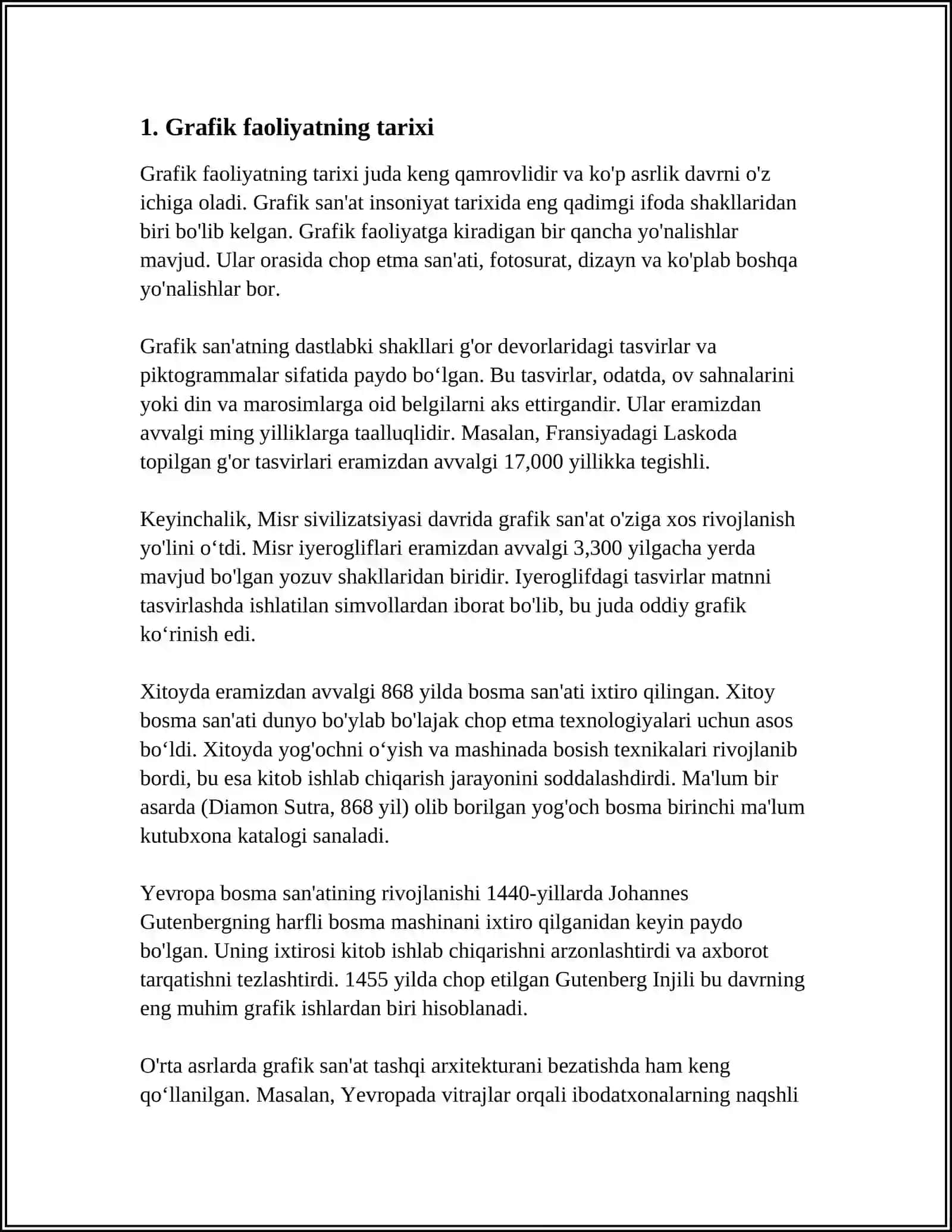 GRAFIKA. ENB BOLALAR GRAFIK FAOLIYATINING O'ZIGA XOSLIGI 4