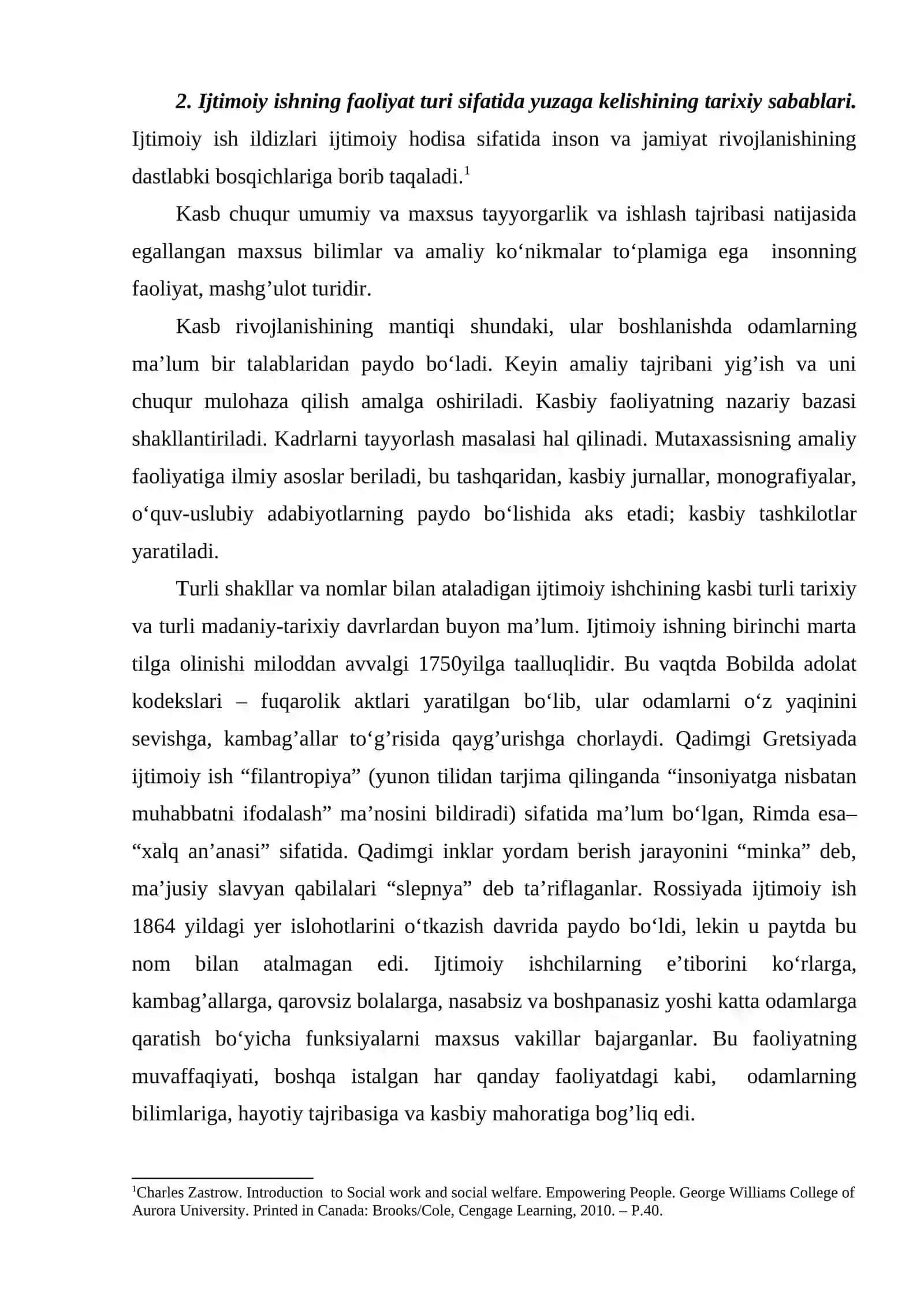 Ijtimoiy ishning mohiyati va o‘ziga xos xususiyati. 4