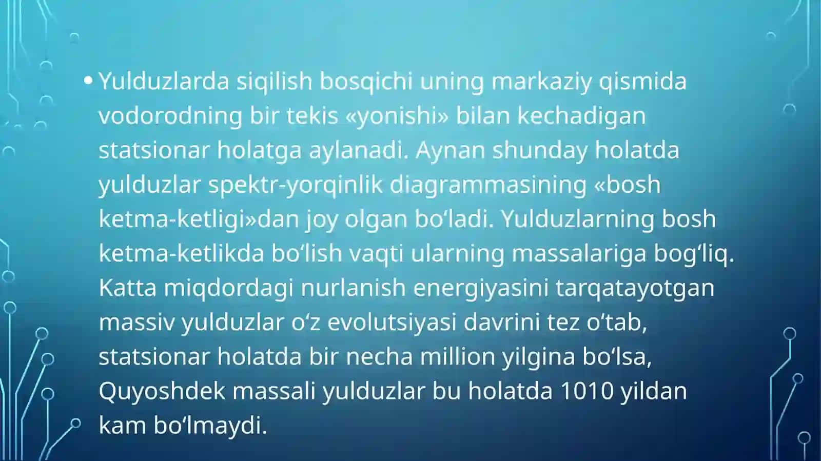 Yulduzlar evolutsiyasi 4