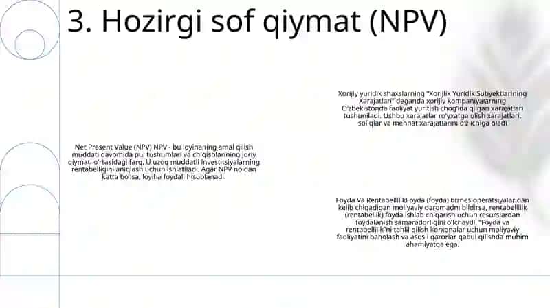 Xo'Jalik Yurituvchi Subyektlarning Xarajatlari Foydasi Va Rentabelligi 4