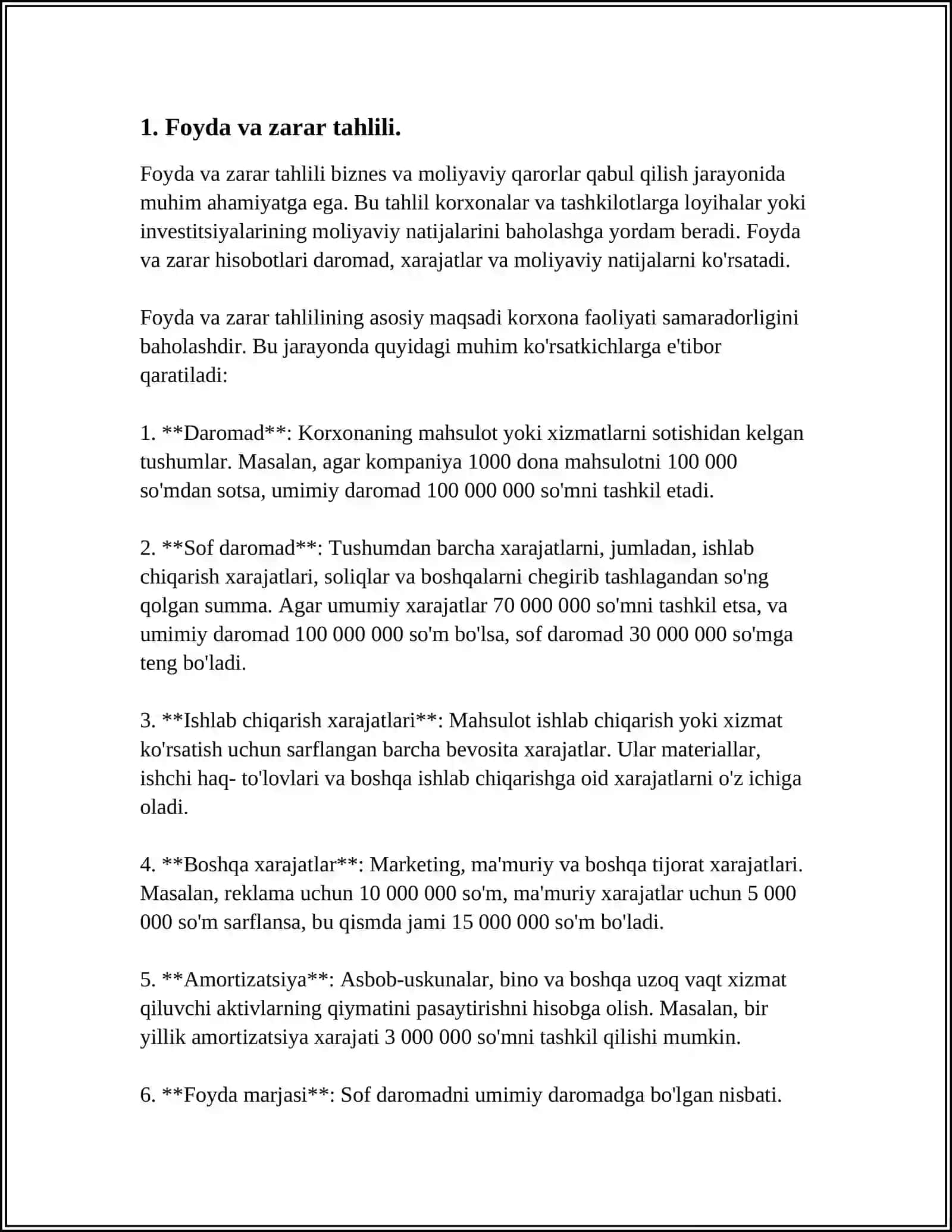 FOYDA,XARAJAT VA BOSHQA IQTISODIY KÓRSATKICHLAR TAHLILIDA INTEGRAL HISOB TATBIQLARI 4