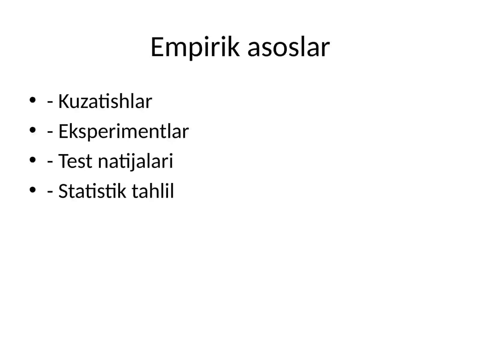 Xulosa chiqarishning ilmiy asoslari 4