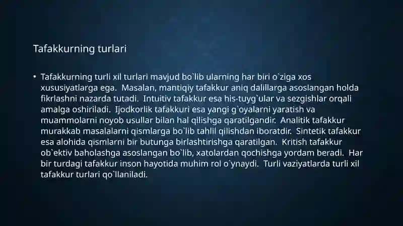 Tafakkur haqida tushuncha 4