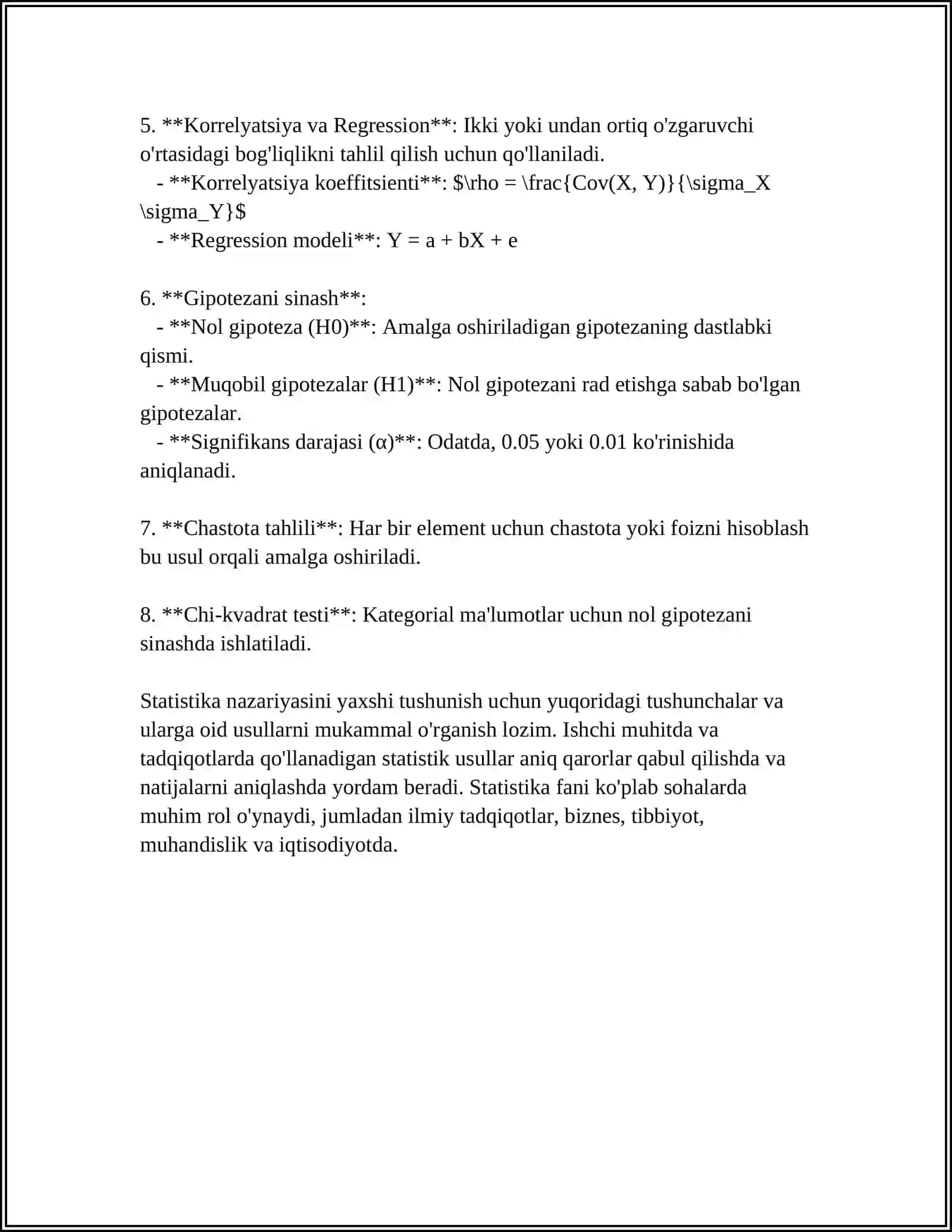 ISHLAB CHIQARISH JARAYONLARINI STATISTIK MODELLASHTIRISH 4
