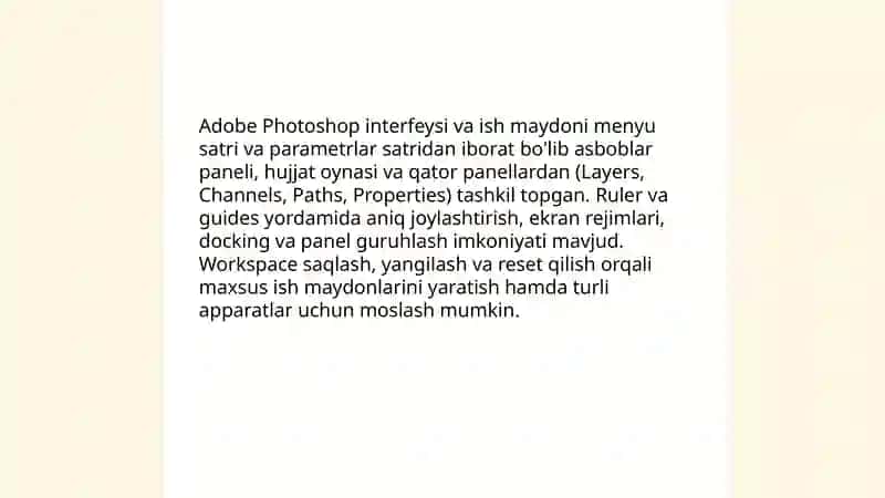 Adobe photoshop dasturi va ishlash prinspi 4