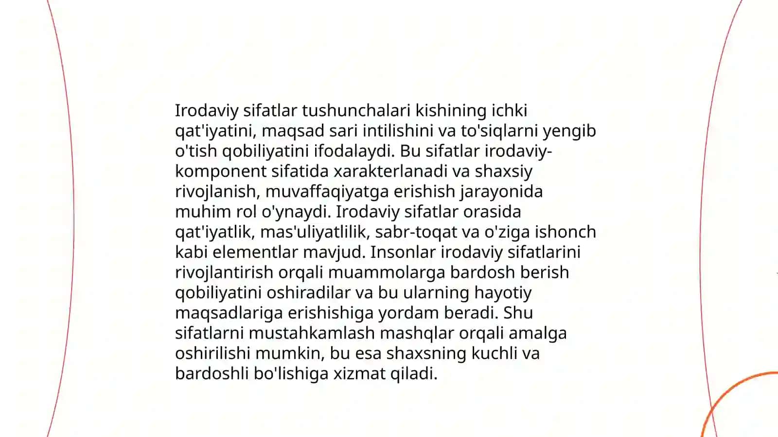 Irodaviy sifatlari, ularni o‘rganish usullari 4
