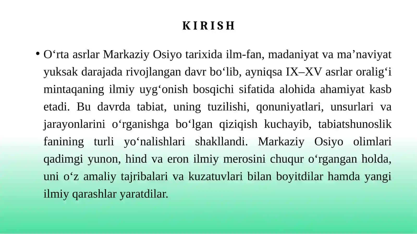 O‘rtaasrlarda Markaziy Osiyo ta'biati haqida gitushunchalar 4
