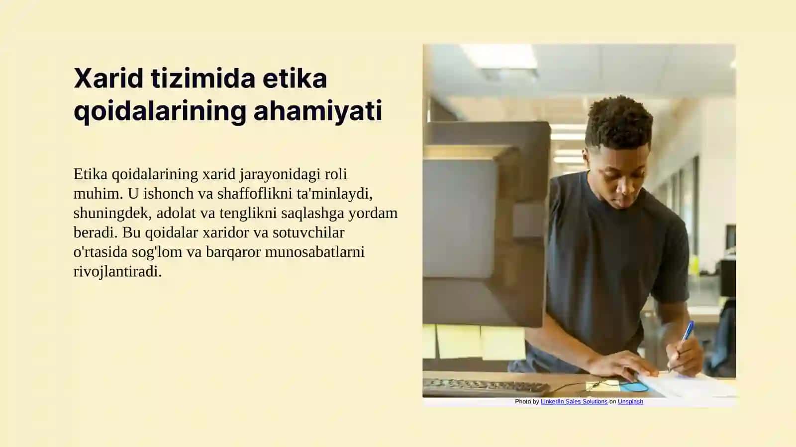 Xarid tizimida etika qoidalari 4