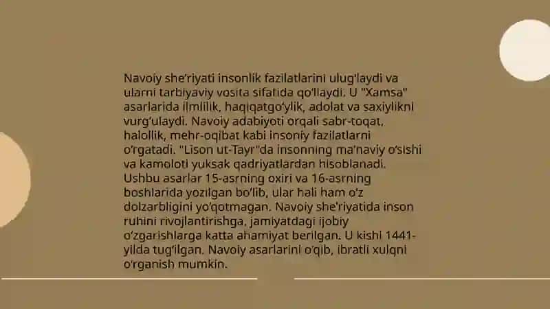 Alisher Navoiy dostonlarida pand-nasihat ruhidagi fikrlarning ifodalanishi 4
