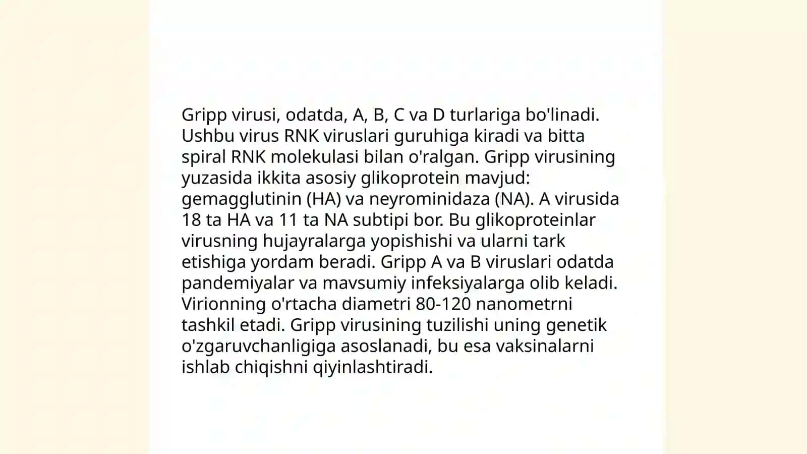 Gripp virusi. Laborator tashxisi va laboratoriga jarayoni 4