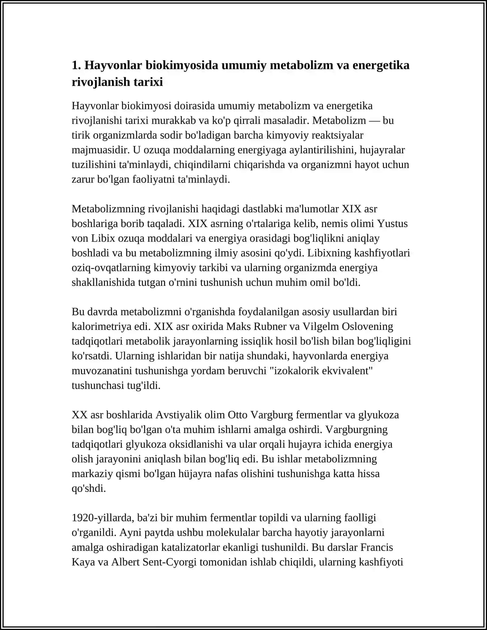 HAYVONLAR BIOKIMYOSI FANINING AYRIM SOHALARINING RIVOJLANISH TARIXI 4