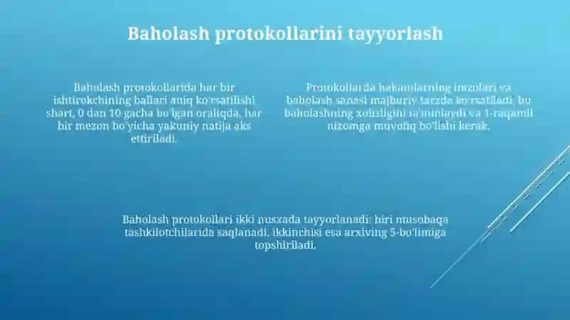 Musobaqa vaqtida kotib hakamlarining faoliyati 4