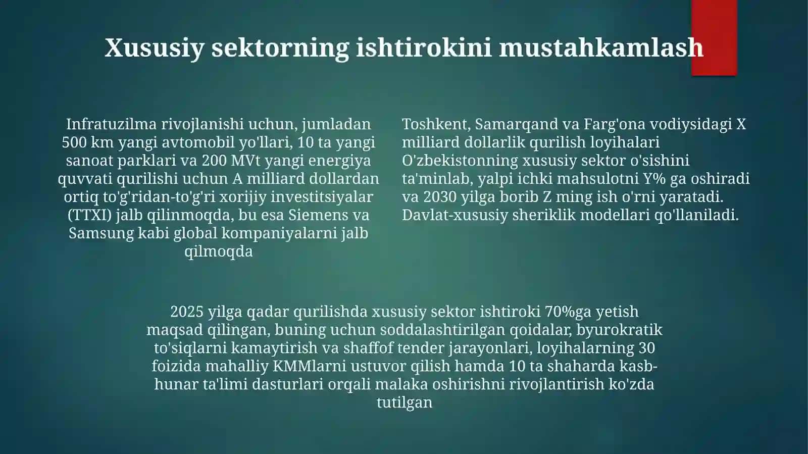 Kapital qurilishning mustaqil O‘zbekiston kelajagini bunyod etishda tutqo‘rni 4