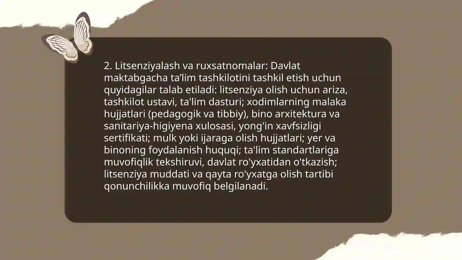 Davlat maktabgacha taʼlim tashkilotlarini tashkil etish 4