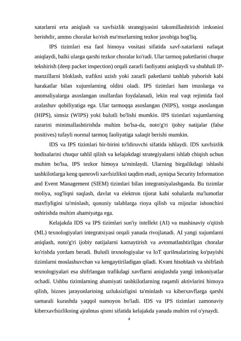 IDS/IPS tizimlari tahlili 4